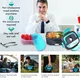 Lunch Box Food Heater 2-In-1 Portable Food Warmer Lunch Box & Home – Leak Proof, 2 Compartments, Removable 304 Stainless Steel Container, SS Fork & Spoon and Carry Bag
