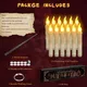 12 Pcs Floating Candles with Wand, Magic Hanging Candles Flameless, Flickering Warm Light LED Taper Candle with Wand Remote, Battery Operated Window Candle for Halloween Witch Wizzard Decor