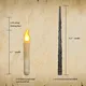12 Pcs Floating Candles with Wand, Magic Hanging Candles Flameless, Flickering Warm Light LED Taper Candle with Wand Remote, Battery Operated Window Candle for Halloween Witch Wizzard Decor