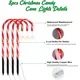 19" Christmas Candy Cane Lights, 8 Packs Christmas Pathway Marker Candy 8 Modes Solar Lights Walkway Outdoor Markers with Stakes for Garden Patio Christmas Decorations