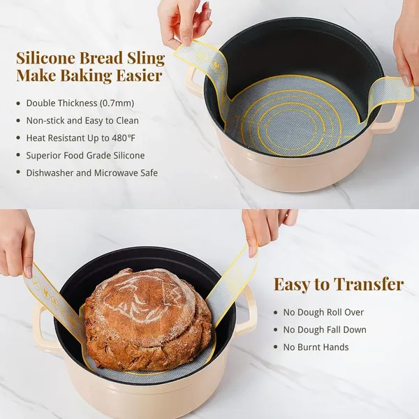 Bread Proofing Basket Set, 9" Round & 10" Oval Banneton Baskets,Complete Sourdough Starter Kit,Sourdough Bread Baking Supplies with Bread Lame, Sling, Dough Whisk