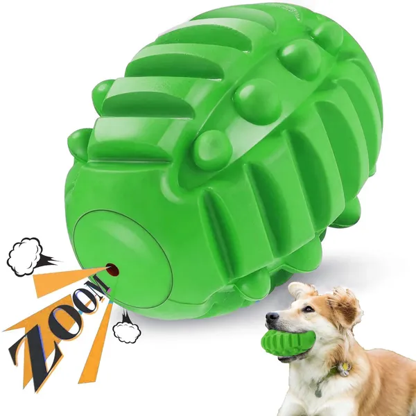 Squeaky Dog Ball Toys for Aggressive Chewers Indestructible Durable Tough Big Dogs Chew Toys Floatable Rubber Interactive Pet Toys for Medium &Large Breeds Dog