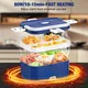Electric Lunch Box Food Heater 80W, 4 in 1 Ultra Quick Heated Lunch Boxes for Adults 12V/24V/110V/220V Portable Food Warmer for Car/Truck/Office With Fork Spoon and Insulated Carry Bag