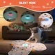 URRU Interactive Cat Toys for Indoor Cats‌,Automatic Rechargeable Hide and Seek Cat Toy with Mouse Sounds and Moving Concealed Feathers for Cats and Kittens Self Playing