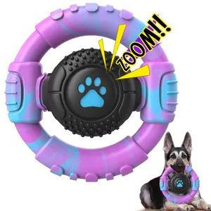 Dog Toys for Aggressive Chewers Large Dogs Squeaky Dog Chew Toys for Large Medium Breed Nylon Rubber Interactive Tough Dog Toys to Keep Them Busy