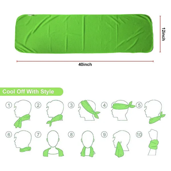 COCOBELA 4Packs Cooling Towels 40"x12" Cool Cold Sweat Towel for Neck, Microfiber Ice Towel, Soft Breathable Chilly Towel for Hot Weather, Camping, Yoga, Workout, Fitness, Sports, Running