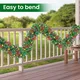 Jripae Pre-Lit Christmas Garland with Lights, 50 LEDs 9FT Christmas Garland Battery Operated Christmas Decoration Lighted Garland for Stairs Railing Fireplace Mantle Front Door Home Holiday Decor