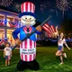 8FT 250th Anniversary 4th of July Inflatables Outdoor Decorations Patriotic Blow Up Yard Decorations with LED Lights Fourth of July Memorial Independence Day Party Garden Holiday Outside Decor