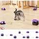 Pet Deluxe Interactive Cat Toy for Indoor Cats, Cat Feather Toy Treadmill for Bored Kitten Puppy Play Chase Run Exercise, Auto/RC Control DIY Cat Mouse Hunting Toy-Purple