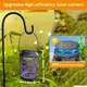 COCOBELA 2 Pack Butterfly Solar Lanterns Outdoor Hanging, Hollowed-Out Metal Waterproof LED Garden Decor Light for Patio Yard Pathway Lawn Front Porch, Christmas Thanksgiving Birthday Gifts for Women