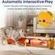 URRU Interactive Cat Toy for Indoor Cats,Electric Feather Teaser Cat Toys,Cat Tunnel Tube Toy,USB Rechargeable Self-Play Enrichment Toy for Bored Cats