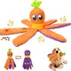URRU Dog Toys for Aggressive Chewers,No Stuffing Dog Puzzle Toy,Dog Crinkle Toy to Keep Them Busy, Tug of War Puzzle Dog Toys,Durable Plush Dog Toys for Large Medium Small Breed-Octopus