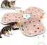 URRU Interactive Cat Toys for Indoor Cats‌,Automatic Rechargeable Hide and Seek Cat Toy with Mouse Sounds and Moving Concealed Feathers for Cats and Kittens Self Playing