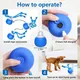 URRU Interactive Dog Toys Wicked Ball, Moving Dog Ball with Touch Activated, Squeaky Dog Toy, Active Rolling Ball for Small/Medium/Large Dogs, Dog Toys for Aggressive Chewers,Blue