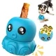 Dog Toys Clearance,URRU Dog Treat Dispenser Toys,Squeaky Stuffable Dog Chew Toy,Dog Toys for Aggressive Chewers,Interactive Slow Feeder Tough Puzzle Toys Teeth Cleaning,Blue Octopus