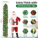 Jripae Pre-Lit Christmas Garland with Lights, 50 LEDs 9FT Christmas Garland Battery Operated Christmas Decoration Lighted Garland for Stairs Railing Fireplace Mantle Front Door Home Holiday Decor