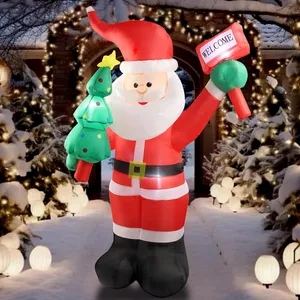 6 FT Christmas Inflatable Santa Claus Outdoor Decorations with Built-In LEDs,Blow-Up Santa for Yard Decorations,Inflatable Xmas Decorations for Christmas Indoor,Outdoor,Garden,Lawn,Winter Decor