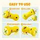 URRU Dog Treat Dispenser Toys,Interactive Dog Puzzle Toy for Dogs,Dog Puzzle Feeder,Treat Dispensing Dog Toys Slow Feeder for Small Medium Dogs to Keep them Busy-Yellow