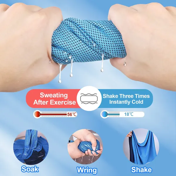 5Packs Cooling Neck Towels, Cooling Neck Wraps,Soft Ice Chilly Towels for Hot Weather Workout, Gym, Fitness, Running, Yoga, Sport & More Activities