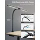 RGB Double Swing Arm Desk Lamp - 24W Ultra Bright Auto Dimming Desk Light, Multi-Angle Adjustment, Touch Control Desktop Lamp- Ideal for Home Office, Gaming, Reading, Work