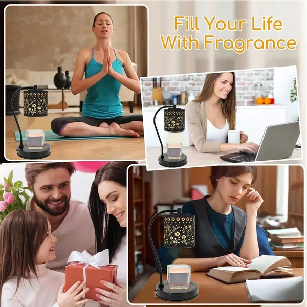 Candle Warmer Lamp Timer Hummingbird Electric Candle Lamp Warmer, Birthday Christmas Gifts, Mothers Day Gifts for Mom, Wax Melt for Scented Candles, Compatible with Small & Large Jar with 2 Bulb