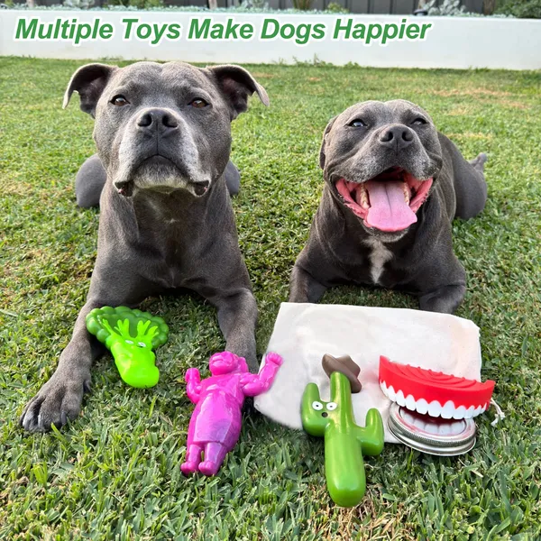 4 Pack Large Dog Chew Toys for Aggressive Chewers Tough Dog Toys to Keep Them Busy Indestructible Super Chewer for Medium, Large Breed