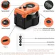 URRU Interactive Cat Toy for Indoor Cats,Automatic Teaser Cat Toy, 2 Control Mode & Mice Sound,Auto/RC DIY Cat Mouse Hunting Toy for Chase Hunt Weight Loss,Gifts for Cat Lovers-Orange