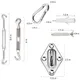 82Pcs Shade Sail Hardware Kit, Stainless Steel Hardware Kit for Triangle Square Rectangle Sun Shade Sail Installation for Garden Patio Lawn