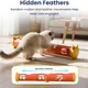 URRU Interactive Cat Toy for Indoor Cats,Electric Feather Teaser Cat Toys,Cat Tunnel Tube Toy,USB Rechargeable Self-Play Enrichment Toy for Bored Cats
