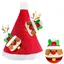 Christmas Squeaky Dog Toys 4 Pack Hide and Seek Dog Toys Christmas Hat Plush Dog Toys for Puppy Small Medium Breeds