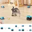 Interactive Cat Toy for Indoor Cats, Cat Feather Toy Treadmill for Bored Kitten Puppy Play Chase Run Exercise, Auto/RC Control DIY Cat Mouse Hunting Toy-Sky Blue