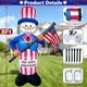 8FT 250th Anniversary 4th of July Inflatables Outdoor Decorations Patriotic Blow Up Yard Decorations with LED Lights Fourth of July Memorial Independence Day Party Garden Holiday Outside Decor