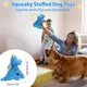 URRU Dog Toys Squeaky, Interactive Plush Dog Toy with Squeaker and Crinkle Paper, Suitable for Reducing Boredom and Anxiety, Cute Pet Toy for Small and Middle Dogs(Blue)