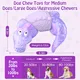 Dog Toys for Super Aggresive Chewers Indestructible Interactive Tough Dog Chew Crocodile Toy Heavy Duty Durable Toys Teeth Cleaning for Large Medium Dogs (Purple)