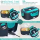 Lunch Box Food Heater 2-In-1 Portable Food Warmer Lunch Box & Home – Leak Proof, 2 Compartments, Removable 304 Stainless Steel Container, SS Fork & Spoon and Carry Bag