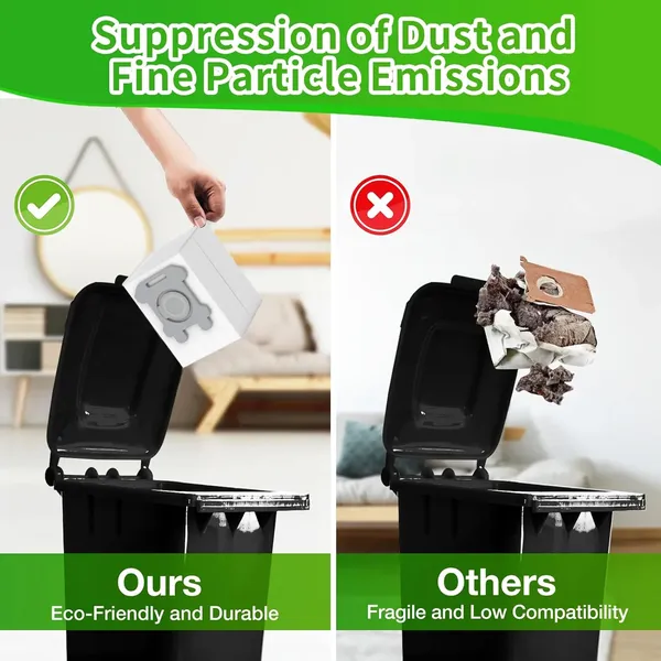 12Pcs Upgraded Replacement Roomba Bags for iRobot Roomba i7 i7+ i3 i3+ i4 i4+ i6 i6+ i8 i8+ j7 j7+ s9 s9+ Plus Parts for iRobot Bags Roomba Vacuum Bags Automatic Dirt Disposal Bulk Reusable Bags