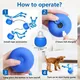 Interactive Dog Toys Wicked Ball, Moving Dog Ball with Touch Activated, Squeaky Dog Toy, Active Rolling Ball for Small/Medium/Large Dogs, Dog Toys for Aggressive Chewers,Blue