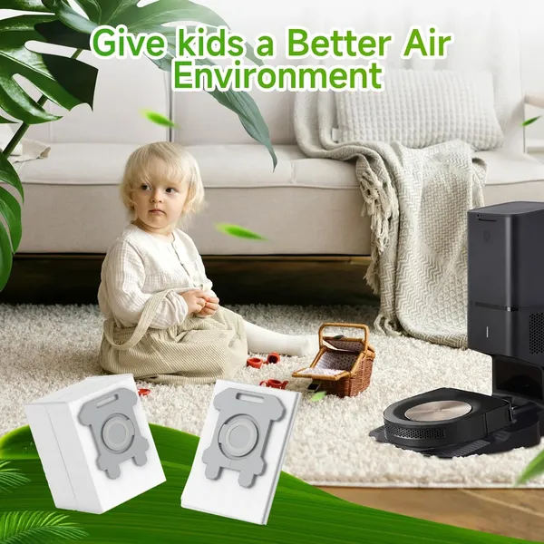 12Pcs Upgraded Replacement Roomba Bags for iRobot Roomba i7 i7+ i3 i3+ i4 i4+ i6 i6+ i8 i8+ j7 j7+ s9 s9+ Plus Parts for iRobot Bags Roomba Vacuum Bags Automatic Dirt Disposal Bulk Reusable Bags