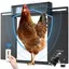 Pet Deluxe Extra Large Automatic Chicken Coop Door Solar Power,Anti-Pinch Horizontally Cold Weather Electric Chicken Door with Timer,Light Sensor,Aluminum Auto Chicken Door Opener with Remote Control