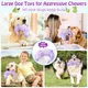 Dog Toys for Super Aggresive Chewers Indestructible Interactive Tough Dog Chew Crocodile Toy Heavy Duty Durable Toys Teeth Cleaning for Large Medium Dogs (Purple)