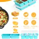 AsFrost 3Pack Silicone Freezer Trays with Lid,2 Large 2-Cup(500ml)&4 Medium 1-Cup(125ml)&6 Small 1/2-Cup(75ml) Soup Freezer Container Molds,Ice Cube Tray For Meal Prep&Freezing Soup,Stews,Sauces