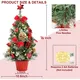 Tabletop Christmas Tree,16 inch Mini Artificial Pre-lit Christmas Tree with Battery Powered LED String Lights Christmas Decorations Indoor Xmas Office Home Decor