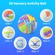 Upgraded 3D Sensory Activity Ball Board,Silicone Fidget Toy with 20 Strings for Kids 3+,Sensory Toys for Stress Relief Autism ADHD Calming Focus