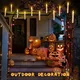 12 Pcs Floating Candles with Wand, Magic Hanging Candles Flameless, Flickering Warm Light LED Taper Candle with Wand Remote, Battery Operated Window Candle for Halloween Witch Wizzard Decor