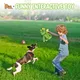 URRU Dog Toys Squeaky, Interactive Plush Dog Toy with Squeaker and Crinkle Paper, Suitable for Reducing Boredom and Anxiety, Cute Pet Toy for Small and Middle Dogs(Green)