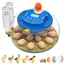 18 Egg Incubator with Automatic Egg Turning and Humidity Control, 360° View Auto Water Adding, Egg Candler Incubators for Hatching Eggs for Chicken Ducks