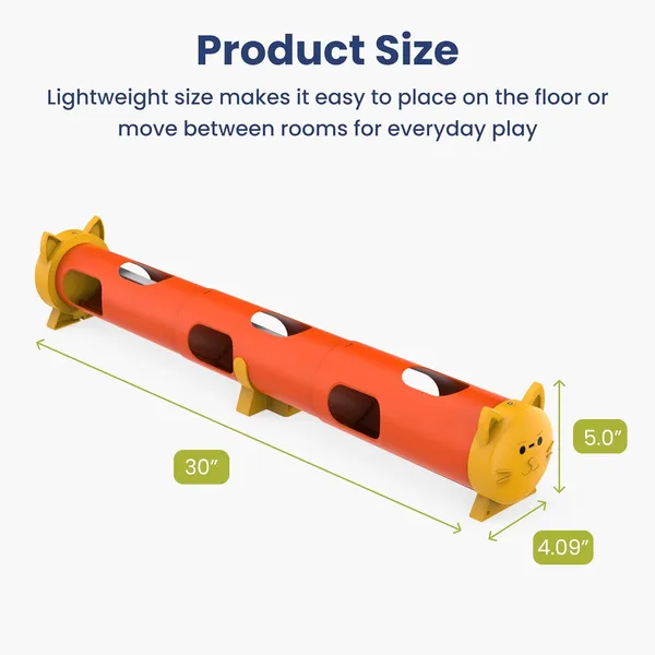 URRU Interactive Cat Toy for Indoor Cats,Electric Feather Teaser Cat Toys,Cat Tunnel Tube Toy,USB Rechargeable Self-Play Enrichment Toy for Bored Cats