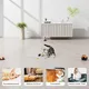 URRU Interactive Cat Toy for Indoor Cats,Automatic Teaser Cat Toy, 2 Control Mode & Mice Sound,Auto/RC DIY Cat Mouse Hunting Toy for Chase Hunt Weight Loss,Gifts for Cat Lovers-Orange