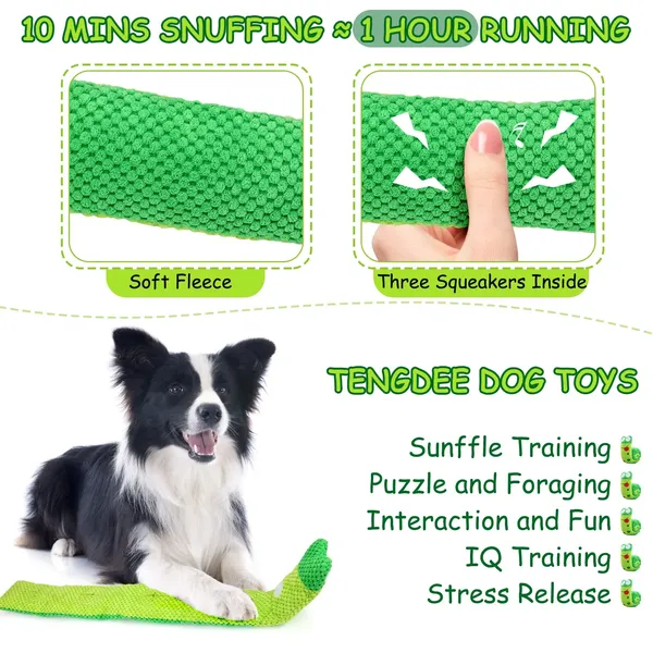 Squeak Dog Toys Stress Release Game for Boredom, Dog Puzzle Toy IQ Training, Dog Snuffle Toys Foraging Instinct Training Suitable for Small Medium and Large Dogs