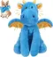 URRU Dog Toys Squeaky, Interactive Plush Dog Toy with Squeaker and Crinkle Paper, Suitable for Reducing Boredom and Anxiety, Cute Pet Toy for Small and Middle Dogs(Blue)